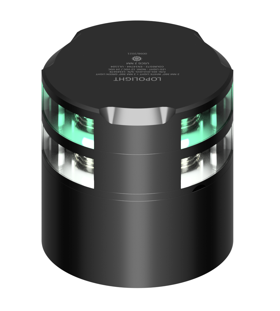 2nm 360° White + Green, black w/Conn & Alu-base CD 2nm 360° White + Green, black w/Conn & Alu-base CD